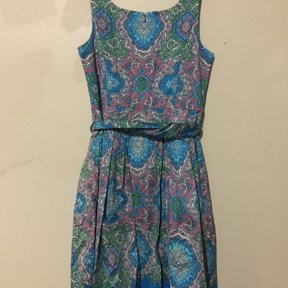 Talbots Turquoise Floral Size 6 Women Dress - Picture 2 of 8